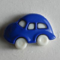 1 Stück, 20mm Kinderknopf, blau, Dill , Made in Germany