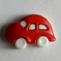 3 Stück, 20mm Kinderknopf, rot, Dill , Made in Germany