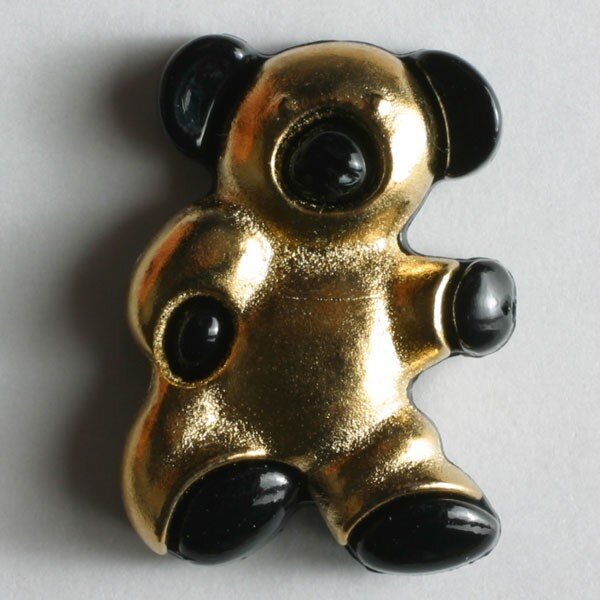 3 Stück, 18mm Kinderknopf, echt vergoldet, Dill , Made in Germany