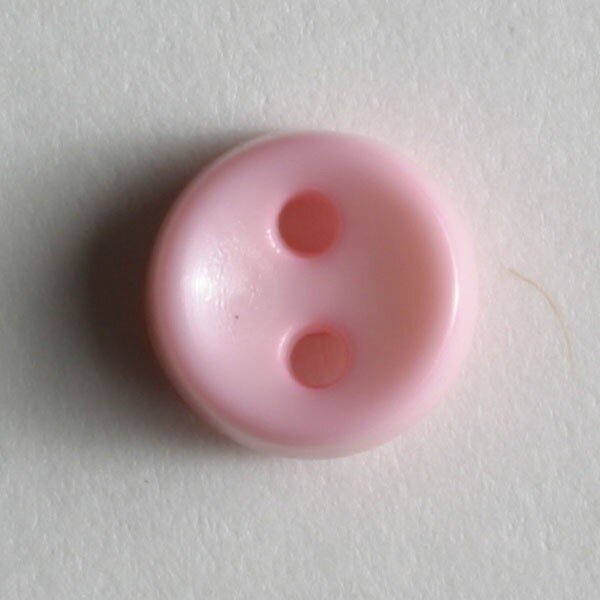 6 Stück, 7mm Kinderknopf, pink, Dill , Made in Germany