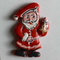 3 Stück, 25mm Kinderknopf, rot, Dill , Made in Germany