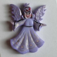 3 Stück, 25mm Kinderknopf, lila, Dill , Made in Germany