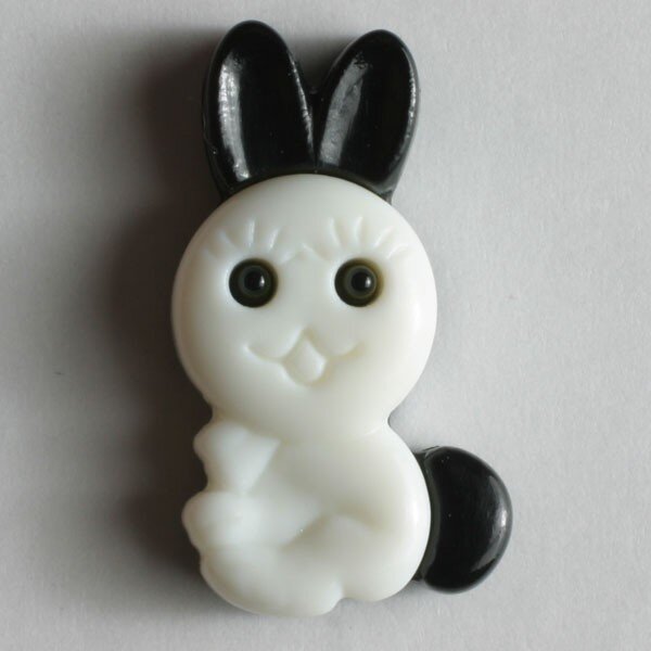 3 Stück, 20mm Kinderknopf, schwarz, Dill , Made in Germany