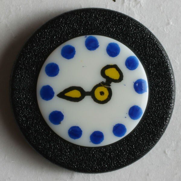 3 Stück, 18mm Kinderknopf, schwarz, Dill , Made in Germany