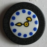 3 Stück, 18mm Kinderknopf, schwarz, Dill , Made in...