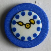 3 Stück, 18mm Kinderknopf, blau, Dill , Made in Germany