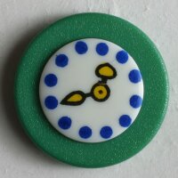 3 Stück, 18mm Kinderknopf, grün, Dill , Made in...