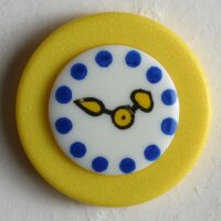3 Stück, 18mm Kinderknopf, gelb, Dill , Made in Germany