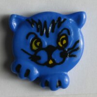 3 Stück, 20mm Kinderknopf, blau, Dill , Made in Germany