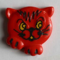 3 Stück, 20mm Kinderknopf, rot, Dill , Made in Germany