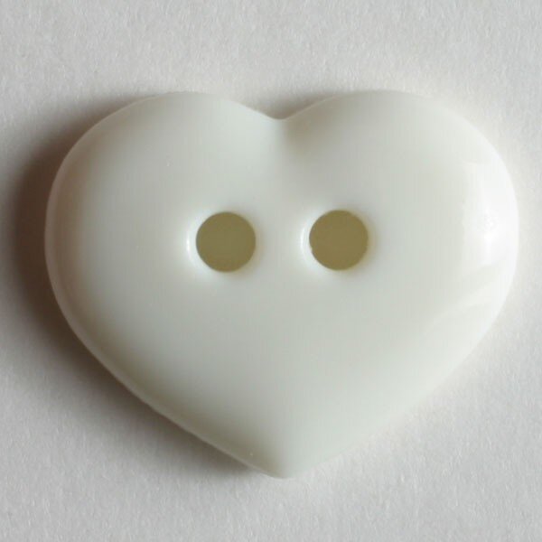 6 Stück, 13mm Kinderknopf, weiss, Dill , Made in Germany