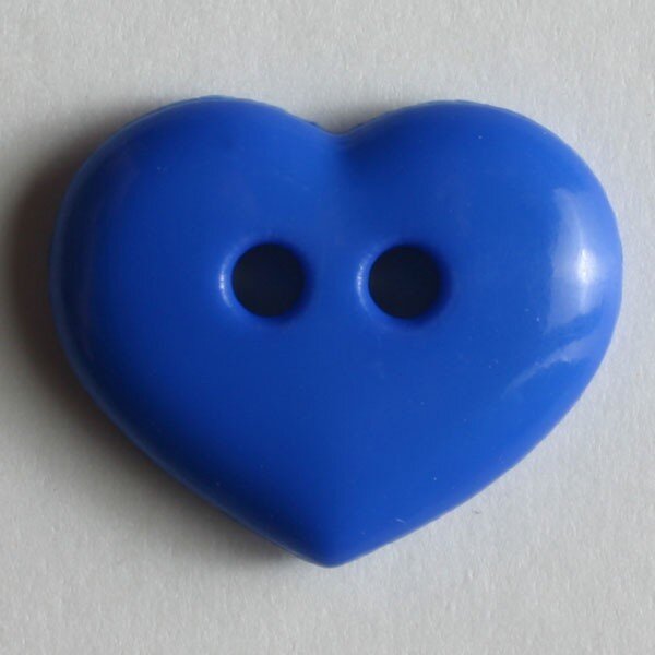 6 Stück, 15mm Kinderknopf, blau, Dill , Made in Germany