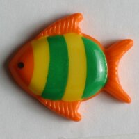 1 Stück, 18mm Kinderknopf, orange, Dill , Made in...