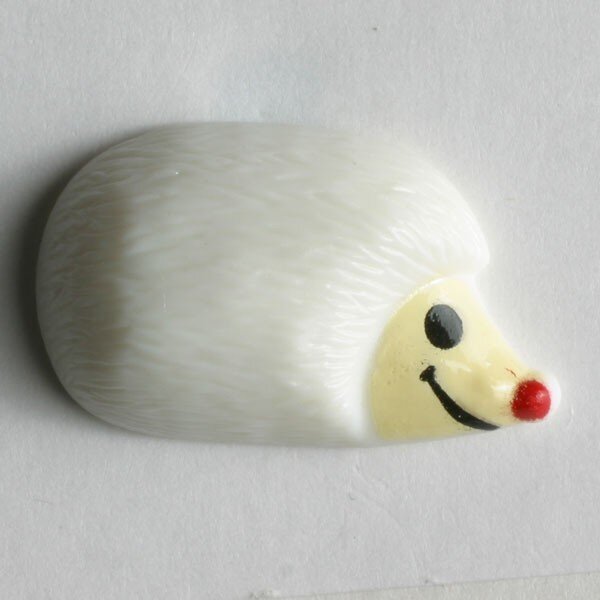5 Stück, 18mm Kinderknopf, weiss, Dill , Made in Germany