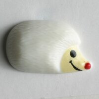 5 Stück, 18mm Kinderknopf, weiss, Dill , Made in...