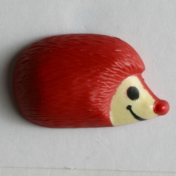 3 Stück, 18mm Kinderknopf, rot, Dill , Made in Germany