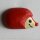 3 Stück, 18mm Kinderknopf, rot, Dill , Made in Germany
