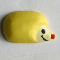 3 Stück, 18mm Kinderknopf, gelb, Dill , Made in Germany
