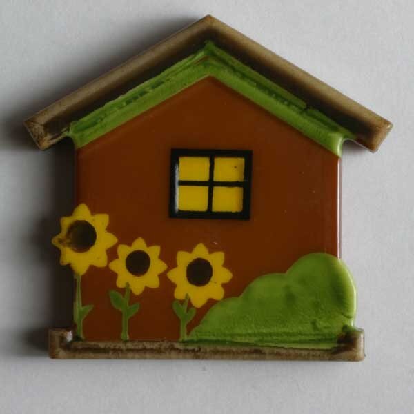 3 Stück, 30mm Kinderknopf, braun, Dill , Made in Germany