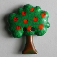3 Stück, 30mm Kinderknopf, grün, Dill , Made in...