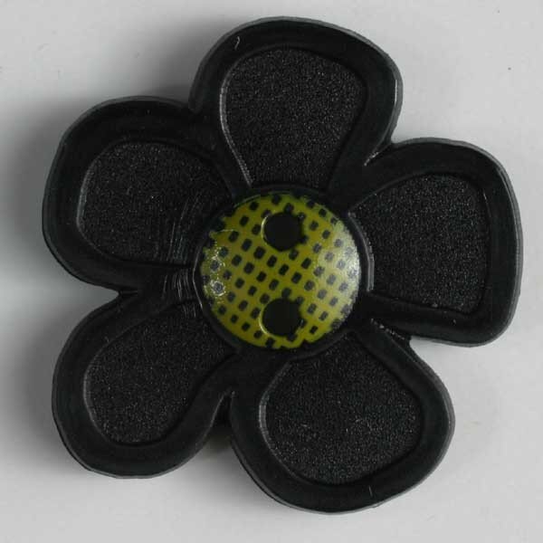 3 Stück, 20mm Kinderknopf, schwarz, Dill , Made in Germany