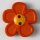 1 Stück, 28mm Kinderknopf, rot, Dill , Made in Germany