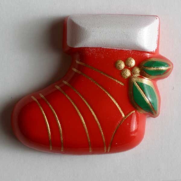 3 Stück, 28mm Kinderknopf, rot, Dill , Made in Germany
