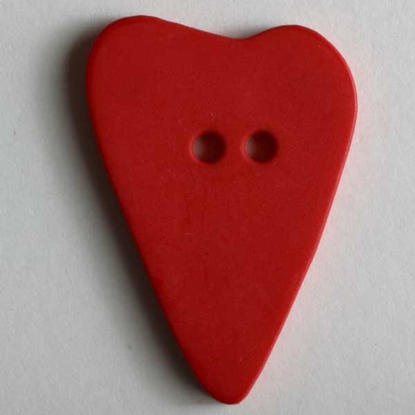 6 Stück, 15mm Kinderknopf, rot, Dill , Made in Germany