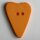 6 Stück, 15mm Kinderknopf, orange, Dill , Made in Germany