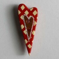 3 Stück, 25mm Kinderknopf, rot, Dill , Made in Germany
