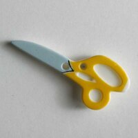 3 Stück, 30mm Kinderknopf, gelb, Dill , Made in Germany