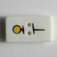 3 Stück, 20mm Kinderknopf, weiss, Dill , Made in...