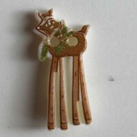 3 Stück, 20mm Kinderknopf, braun, Dill , Made in...