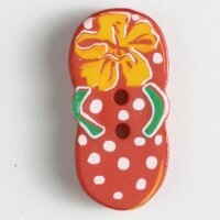 3 Stück, 25mm Kinderknopf, rot, Dill , Made in Germany