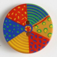 3 Stück, 22mm Kinderknopf, orange, Dill , Made in...