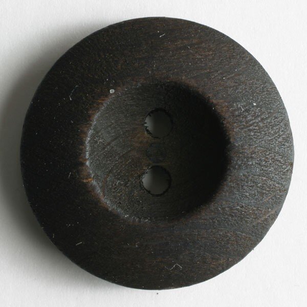 3 Stück, 23mm Holzknopf, braun, Dill , Made in Germany