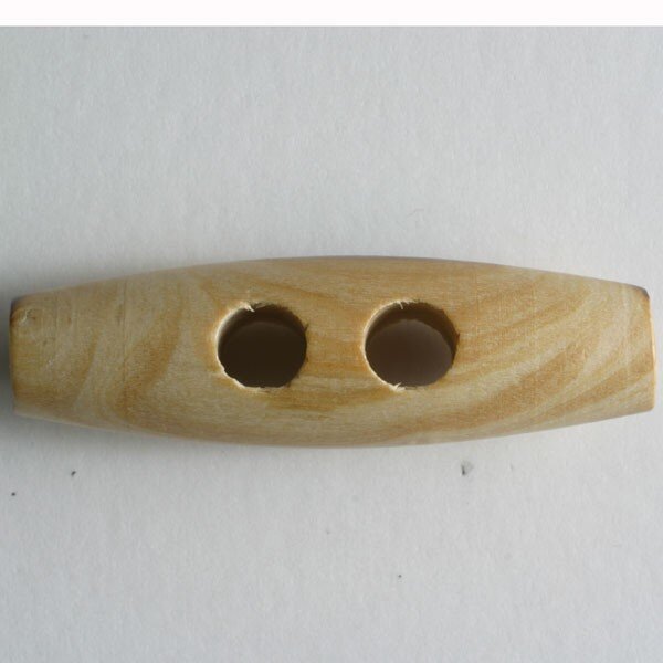 3 Stück, 32mm Holzknopf, braun, Dill , Made in Germany