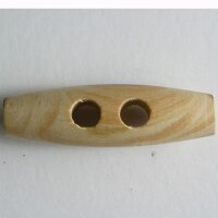 3 Stück, 42mm Holzknopf, braun, Dill , Made in Germany