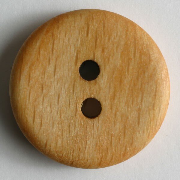 3 Stück, 28mm Holzknopf, braun, Dill , Made in Germany