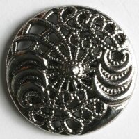 3 Stück, 25mm Vollmetallknopf, altsilber, Dill ,...
