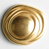 3 Stück, 18mm Vollmetallknopf, mattgold, Dill , Made...
