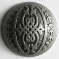 3 Stück, 23mm Vollmetallknopf, altzinn, Dill , Made...