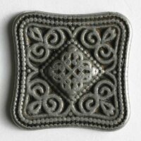 3 Stück, 18mm Vollmetallknopf, altzinn, Dill , Made...