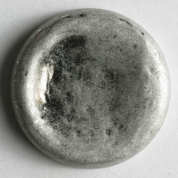 5 Stück, 25mm Vollmetallknopf, altzinn, Dill , Made in Germany