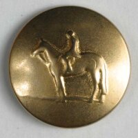 3 Stück, 15mm Vollmetallknopf, mattgold, Dill , Made...