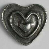3 Stück, 28mm Vollmetallknopf, altzinn, Dill , Made...