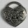 3 Stück, 25mm Vollmetallknopf, altzinn, Dill , Made in Germany