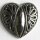 3 Stück, 15mm Vollmetallknopf, altsilber, Dill , Made in Germany