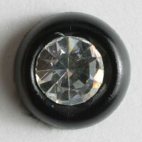 1 Stück, 11mm Kunststoffknopf mit Strass, Dill ,...