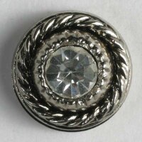 3 Stück, 9mm Kunststoffknopf mit Strass, Dill , Made...